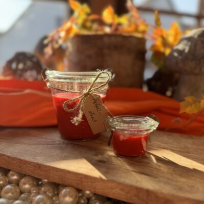 Durftkerze im Weck Glas Herbstkollektion Rot Apfel-Zimt