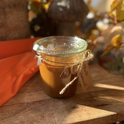 Durftkerze im Weck Glas Herbstkollektion Gross Braun Vanille-Karamell